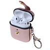 AirPods 1/2 Hard Leather Case with Metal Hook - ROSE GOLD (Only Ground Shipping)