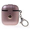 AirPods 1/2 Hard Leather Case with Metal Hook - ROSE GOLD (Only Ground Shipping)