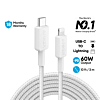 Anker 322 USB C-Lightning MFI Braided Charging Cable (WHITE) (3ft) (18W) (Only Ground Shipping)