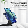 Brookstone (3in1) Curved Wireless Charging Station - BLACK (15W) (Only Ground Shipping)