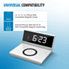 Brookstone Alarm Clock Wireless Charging (10W) (WHITE) (Only Ground Shipping)