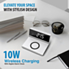Brookstone Alarm Clock Wireless Charging (10W) (WHITE) (Only Ground Shipping)