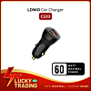 LDNIO C103 PD QC4.0 Dual USB A+C Car Charger with USB C-L Non-MFI Cable (3ft) (60W) (Only Ground Shipping)