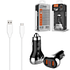 LDNIO C2 Dual USB-A Car Charger with USB A-C Charging Cable (3ft) (36W) (Only Ground Shipping)