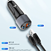 LDNIO C510Q PD QC3.0 Dual USB A+C Car Charger with USB C-C Cable (3ft) (36W) (Only Ground Shipping)