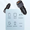 LDNIO C510Q PD QC3.0 Dual USB A+C Car Charger with USB A-C Cable (3ft) (36W) (Only Ground Shipping)