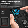 Moto G22 Dual Layers Hybrid Case with Metal Ring And Camera Protector - BLACK (Only Ground Shipping)