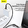 BASEUS USB C-C Tungsten Gold Fast Charging Data Cable (BLACK) (100w) (3ft) (Only Ground Shipping)