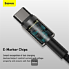 BASEUS USB C-C Tungsten Gold Fast Charging Data Cable (BLACK) (100w) (3ft) (Only Ground Shipping)