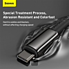 BASEUS USB C-C Tungsten Gold Fast Charging Data Cable (BLACK) (100w) (3ft) (Only Ground Shipping)