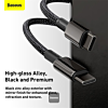 BASEUS USB C-C Tungsten Gold Fast Charging Data Cable (BLACK) (100w) (3ft) (Only Ground Shipping)