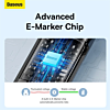 BASEUS PD 3.1 USB C-C Tungsten Gold Fast Charging Data Cable (BLACK) (240w) (3ft) (Only Ground Shipping)
