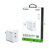 Esoulk EK2005 Dual USB C Wall Charging Plug (WHITE) (65W) (Only Ground Shipping)
