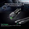 Esoulk USB C+A PD/QC Car Adapter with USB C-L Cable (3ft) (48W) (BLACK) (Only Ground Shipping)