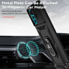 Moto G22 Dual Layers Hybrid Case with Metal Ring And Camera Protector - BLACK (Only Ground Shipping)