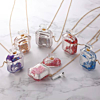 AirPods 1/2 Luxury Glitter Perfume Bottle with Strap Chain - SILVER (Only Ground Shipping)