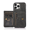 Leather Pocket Wallet Case - BLACK for iPhone 12 / 12 Pro (Only Ground Shipping)