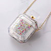 AirPods 1/2 Luxury Glitter Perfume Bottle with Strap Chain - SILVER (Only Ground Shipping)