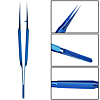 LuoWei Titanium Alloy Tweezers - Straight (BLUE)