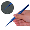 LuoWei Titanium Alloy Tweezers - Curved (BLUE)
