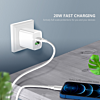 Esoulk USB C+A PD/QC Wall Adapter (20W) (WHITE) (Only Ground Shipping)