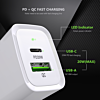 Esoulk USB C+A PD/QC Wall Adapter (20W) (WHITE) (Only Ground Shipping)