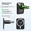 Esoulk Magnetic Wireless Charger Air Vent Car Mount (15W) (BLACK) (Only Ground Shipping)