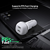 Esoulk EK2004 Dual USB C Car Charging Plug (WHITE) (60W) (Only Ground Shipping)