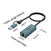 Onten 1in2 Ethernet Hub (USB 3.0) (Only Ground Shipping)