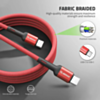 Esoulk USB C-C Braided Charging Cable (RED) (4ft) (30W) (Only Ground Shipping)