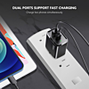 Esoulk USB C+A PD/QC Wall Adapter with USB C-C Cable (5ft) (20W) (BLACK) (Only Ground Shipping)