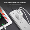 Esoulk USB C+A PD/QC Wall Adapter with USB C-C Cable (5ft) (20W) (WHITE) (Only Ground Shipping)