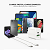 Esoulk USB C+A PD/QC Wall Adapter with USB C-C Cable (5ft) (20W) (WHITE) (Only Ground Shipping)