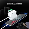 Esoulk PD Dual USB-C Wall Charger (45W) (WHITE) (Only Ground Shipping)