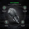 Esoulk Dual USB C+C Car Charger (BLACK) (40W) (Only Ground Shipping)