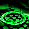Visible USB A-L Non-MFI Flowing LED Fast Charging Cable (GREEN) (3ft) (10W) (Only Ground Shipping)