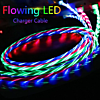 Visible USB A-C Flowing LED Fast Charging Cable (GRAY) (3ft) (10W) (Only Ground Shipping)