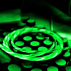 Visible USB A-C Flowing LED Fast Charging Cable (GREEN) (3ft) (10W) (Only Ground Shipping)