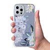 Flower Print Design Hard Clear Case - G101 for iPhone 12 Pro Max (Only Ground Shipping)