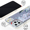 Flower Print Design Hard Clear Case - G101 for iPhone 12 Pro Max (Only Ground Shipping)