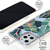 Flower Print Design Hard Clear Case - G97 for iPhone 12 / 12 Pro (Only Ground Shipping)