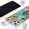 Flower Print Design Hard Clear Case - G98 for iPhone 12 Pro Max (Only Ground Shipping)