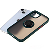 iPhone 13 Mini Hard PC Rear / Soft TPU Colorful Border Case with I - ring Holder - GREEN (Only Ground Shipping)