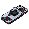 Pattern Design Hard PC Rear / Soft TPU Colorful Border Case with I- ring Holder - Style 4 for iPhone 13 Pro (Only Ground Shipping)