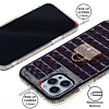 Crystal Stones Case with Five Adornment - PURPLE for iPhone 7G / 8G / SE 2020 (Only Ground Shipping)