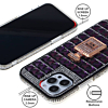 Crystal Stones Case with Perfume Adornment - PURPLE for iPhone XR (Only Ground Shipping)