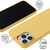 Soft Solid Silicone Case (Full Buttom Cover) - YELLOW for iPhone 13 Pro Max (Only Ground Shipping)