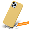 Soft Solid Silicone Case (Full Buttom Cover) - YELLOW for iPhone 13 Pro Max (Only Ground Shipping)