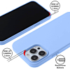 Soft Solid Silicone Case (Full Buttom Cover) - LIGHT BLUE for iPhone 13 Pro Max (Only Ground Shipping)