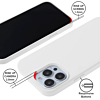 Soft Solid Silicone Case (Full Buttom Cover) - WHITE for iPhone 13 Pro Max (Only Ground Shipping)